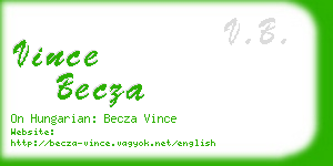 vince becza business card